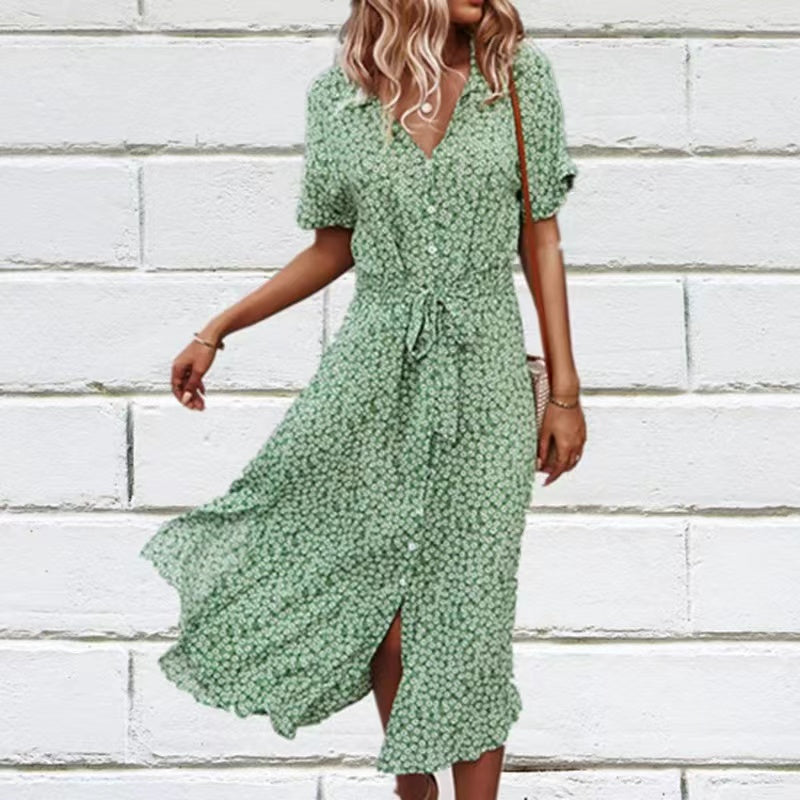 Youthful Green Sleeveless Midi Dress – goodies-us