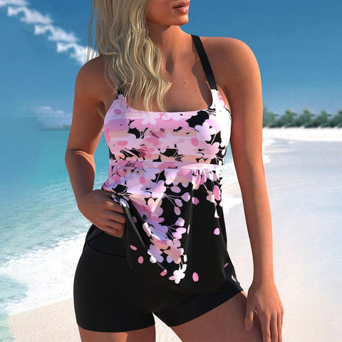 Sweet Pink Print Swimwear