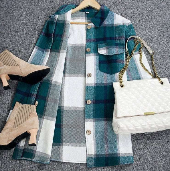 Back in the Days Plaid Cardigan Jacket