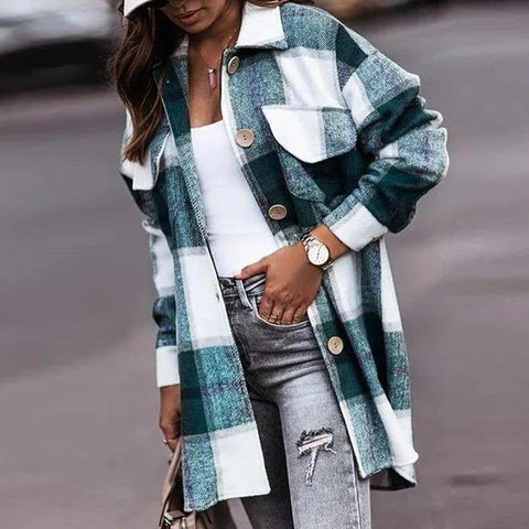 Back in the Days Plaid Cardigan Jacket