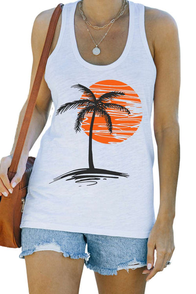 Casual Letter Print MOTORCYCLE Graphic Tank Top