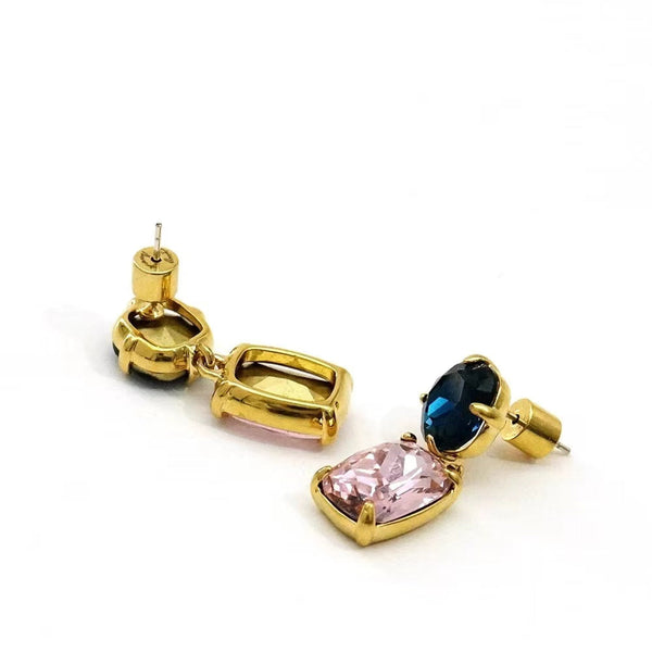 18KY Rubellite and Diamond Earring Charms