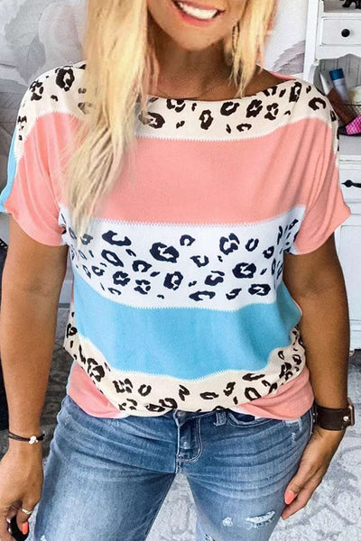 Color Block Short Sleeve Top