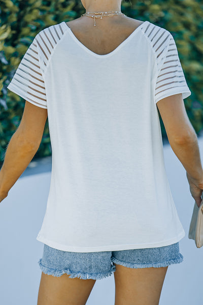 Striped Raglan Sleeve Tee