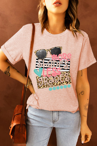 Western Horse Letter Print Graphic T-shirt