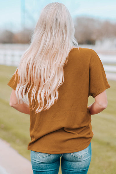 Leopard Colorblock Short Sleeve Top