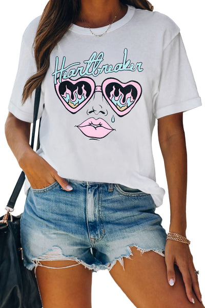 Western Horse Letter Print Graphic T-shirt