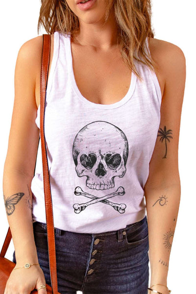 Casual Letter Print MOTORCYCLE Graphic Tank Top