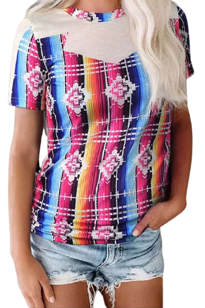 Aztec Serape Print T Shirt