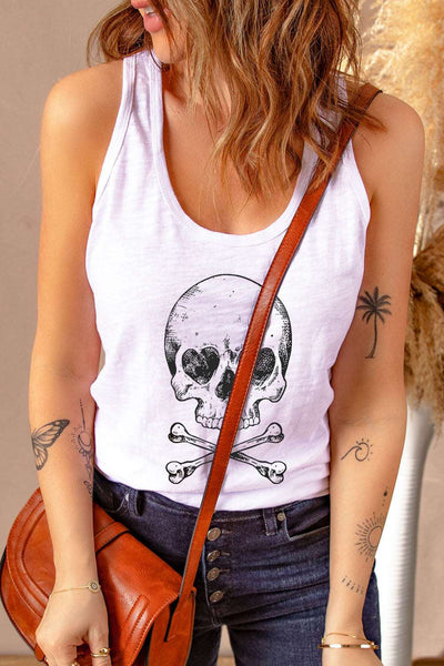 Casual Letter Print MOTORCYCLE Graphic Tank Top