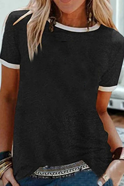 Round Neck Short Sleeve Top